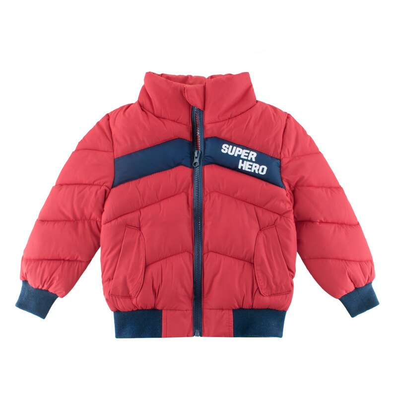 Jongen Winter Katoen Gewatteerde Jas Dikke Katoenen Donsjack Warme En Comfortabele Mid-Lengte 2-10 Jaar oude Ritsvak Kleren