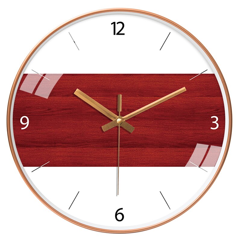 Reloj de pared nórdico para sala de estar, reloj de pared redondo, silencioso, , clásico: style9 / 10"