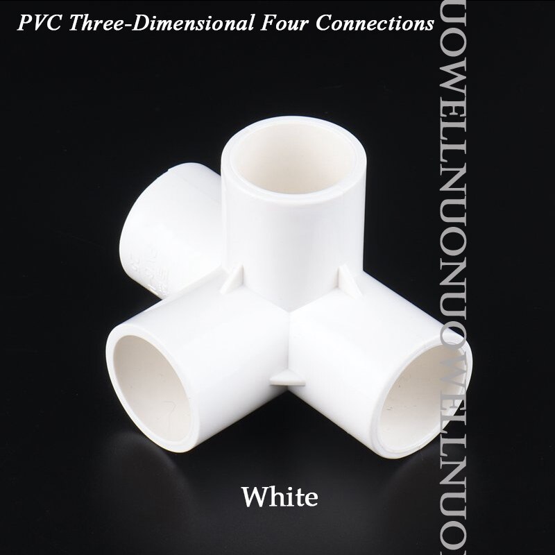 10Pcs 20 25 32 40mm Four Way PVC Pipe Connector Garden Irrigation Watering Tube Distributed Joints DIY Wardrobe Tent Fittings