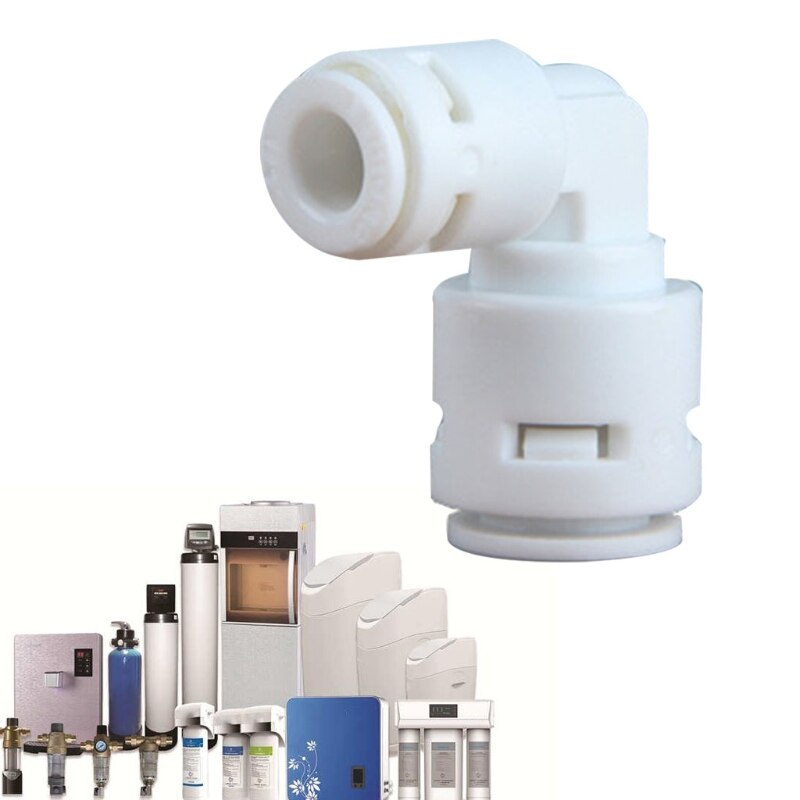 Tube Fittings L Connectors 0.25Inch Inner Push Type Air Fitting Quick Connect Ball Valve for RO System Water Filter Plas U1JE: C