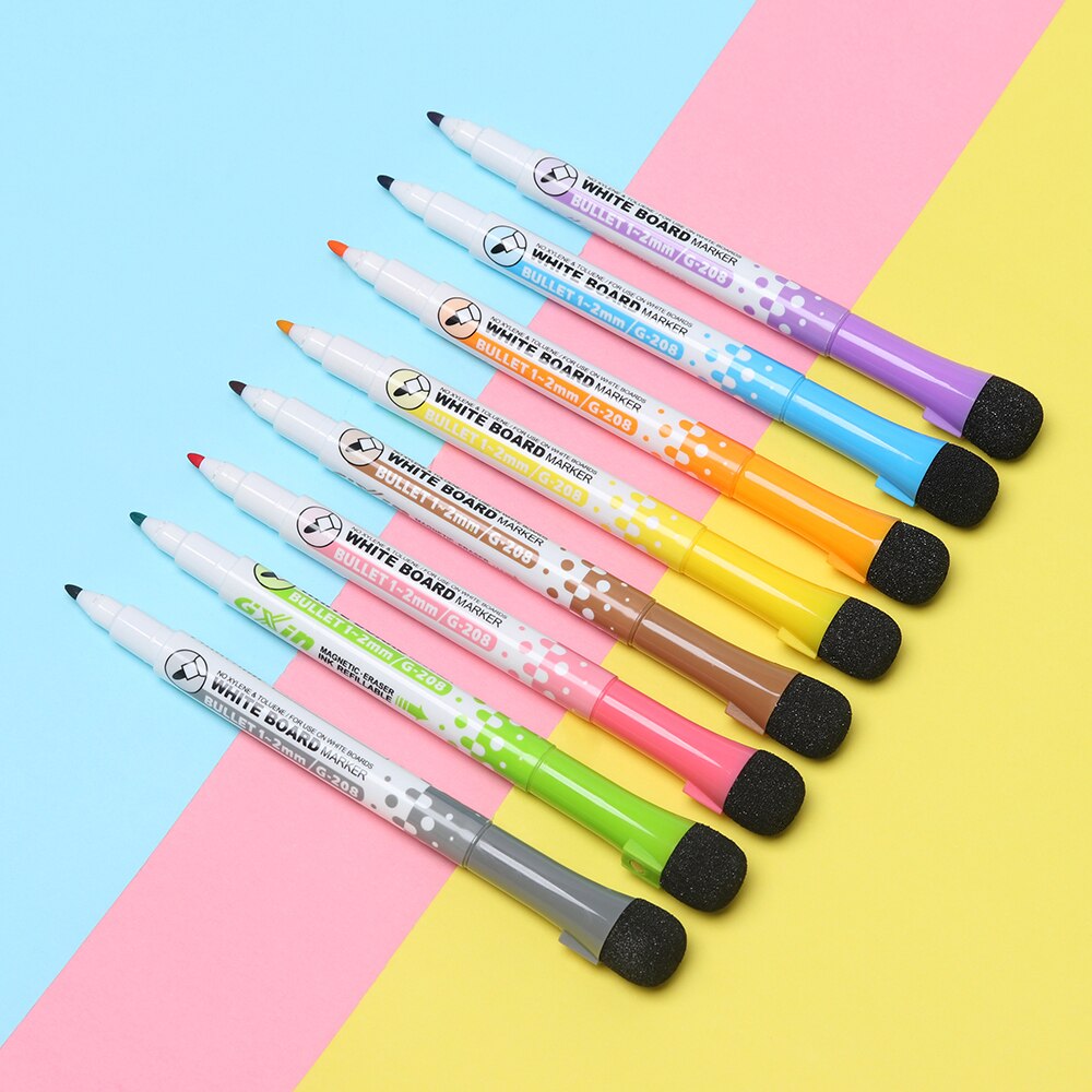 Neue Kunststoff Magnetische Whiteboard Unterschrift Stift Löschbaren Trockenen Weiß Gremium Marker Magnet Radiergummi Büro Schule Liefert