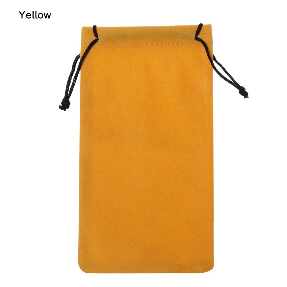 1Pc Koord Fluwelen Zakjes 18X9Cm Sieraden Verpakking Display Tassen Zachte Brillen Pocket Bril Doek Bag Eyewear case: yellow