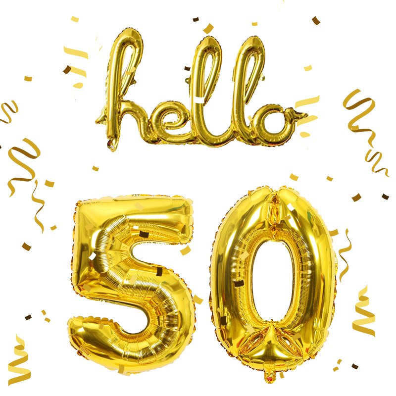 Rose Gold Hello 30 Letter Number Balloons 30/40/50/60th Birthday Party Decor 30 Number Link Balls Inflatable Air Globos Supplies