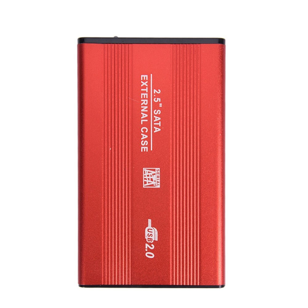 2.5 polegada hdd gabinete externo usb 2.0 sata ssd hdd gabinete móvel disco rígido caixa de disco rígido disco duro externo: Vermelho