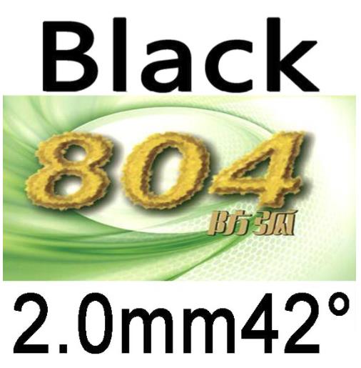 1x 729 804 arc-proof table tennis rubber for racket pimples in with 2.0mm Thickness spong defensive rubber: black 2.0mm H42