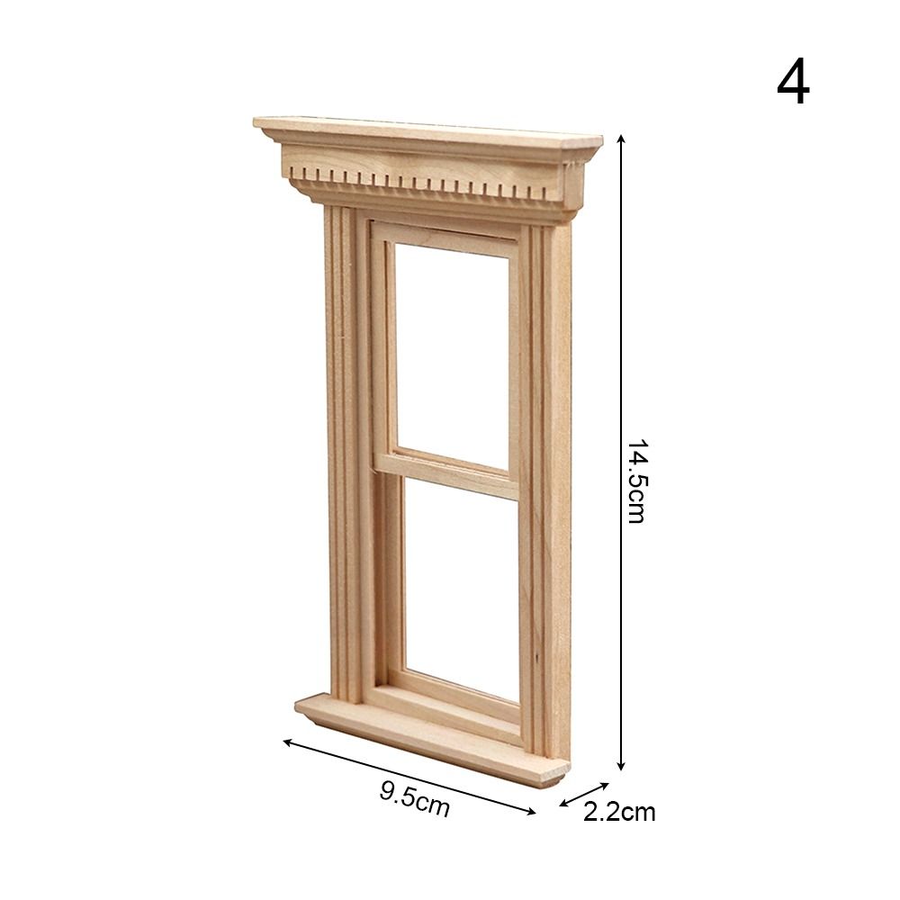 8 Stile Puppenhaus möbel Miniatur puppen zubehör Puppenhaus fenster Glasplatte Holzrahmen Puppen möbel: Rot