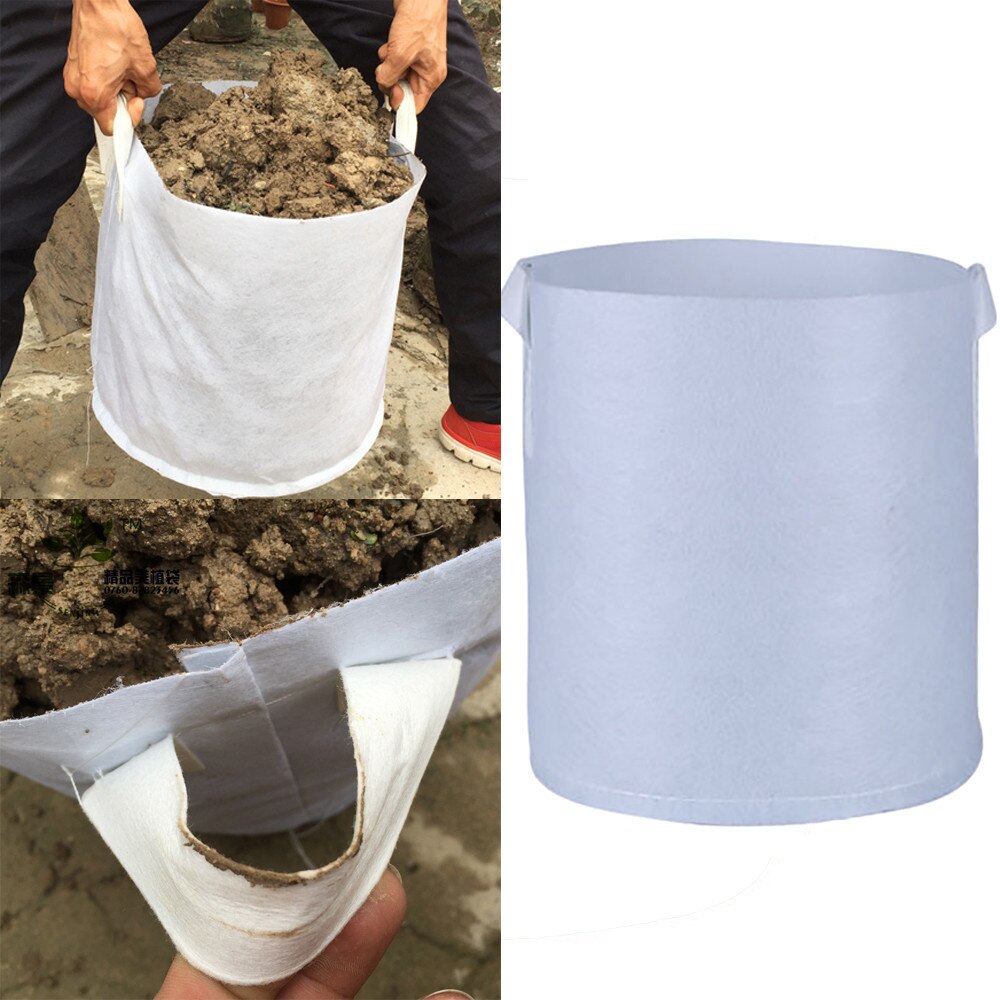 Grow Bags Garden Pots Planters Round Non-woven Fabric Pots Plant Pouch Root Container Grow Bag Aeration Garden Container L4