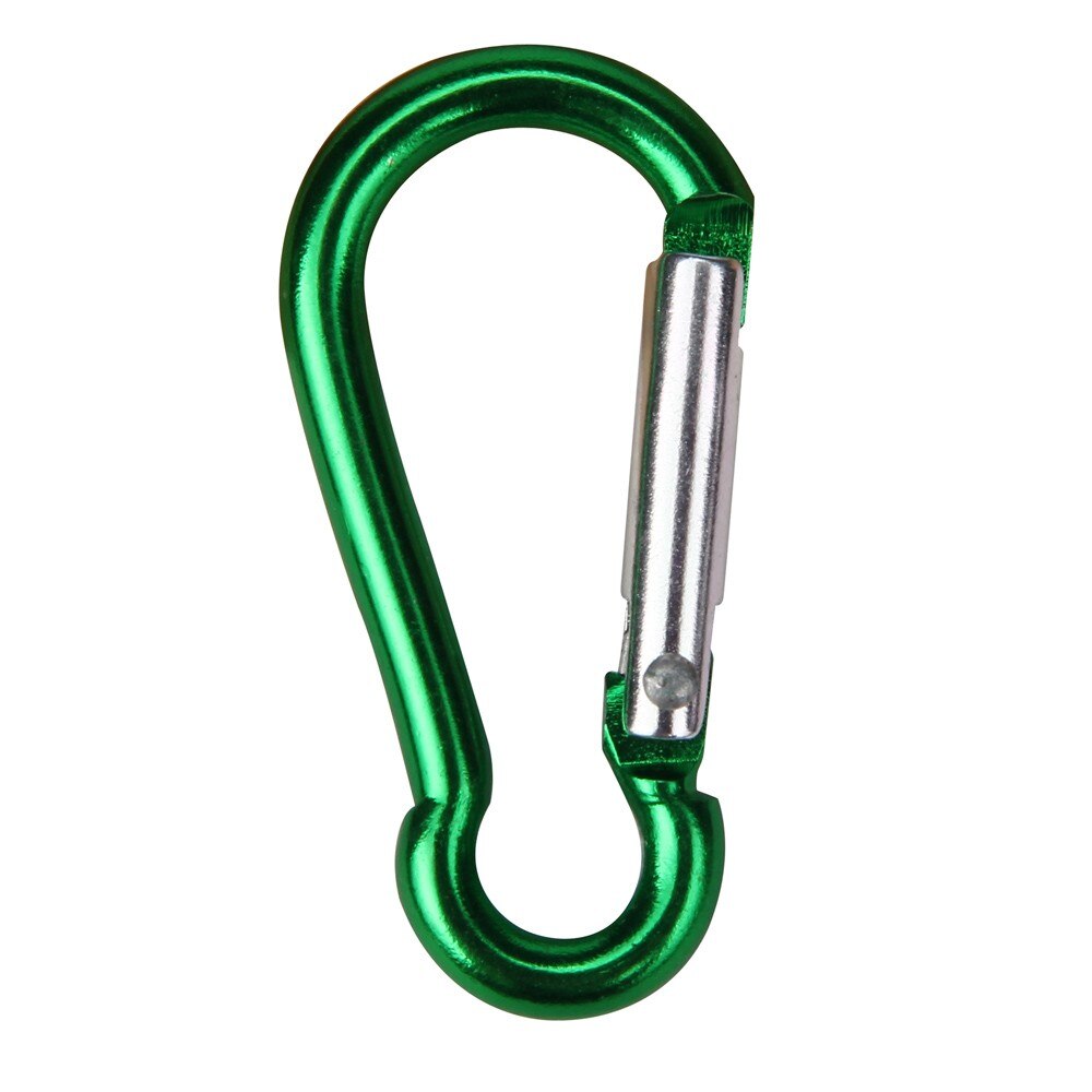 2 Stuks Aluminium D Vormige Karabijnhaak Spring Snap Clip Haken Camping Wandelen Klimmen Sleutelhangers Voor Outdoor Sport Clip Haak 25 #: Green