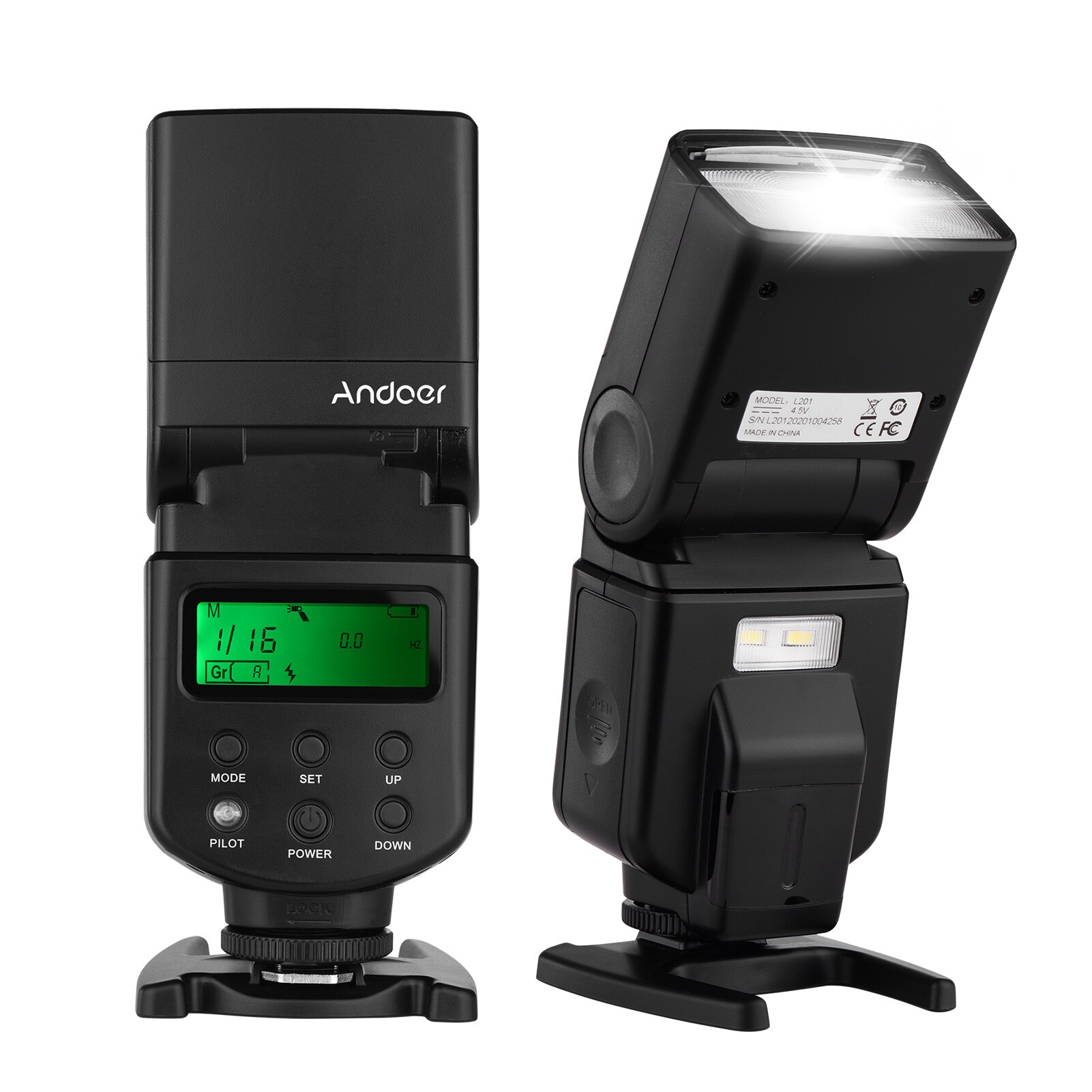 Andoer Op-Camera Flash Speedlite GN40 Verstelbare Led Licht Invullen Flash Met Beugel Voor Canon Nikon Olympus Pentax Dslr camera &#39;S