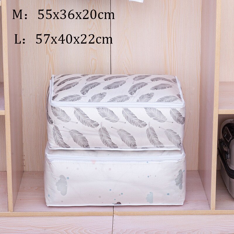 Opvouwbare quilt opbergtas kleding beddengoed deken kast organizer doos zakjes afwerking kast garderobekast container