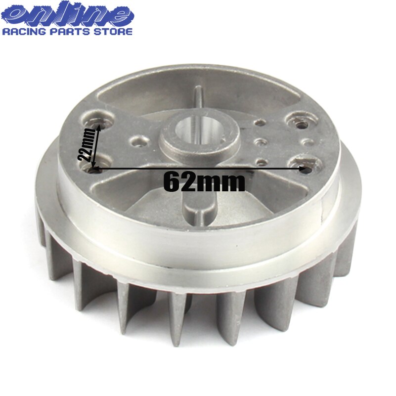 Two stroke Alloy Pull Start Flywheel for 47cc 49cc Mini Moto Scooter Kid Dirt Pocket Bike Quad ATV Minimoto Motorcycle