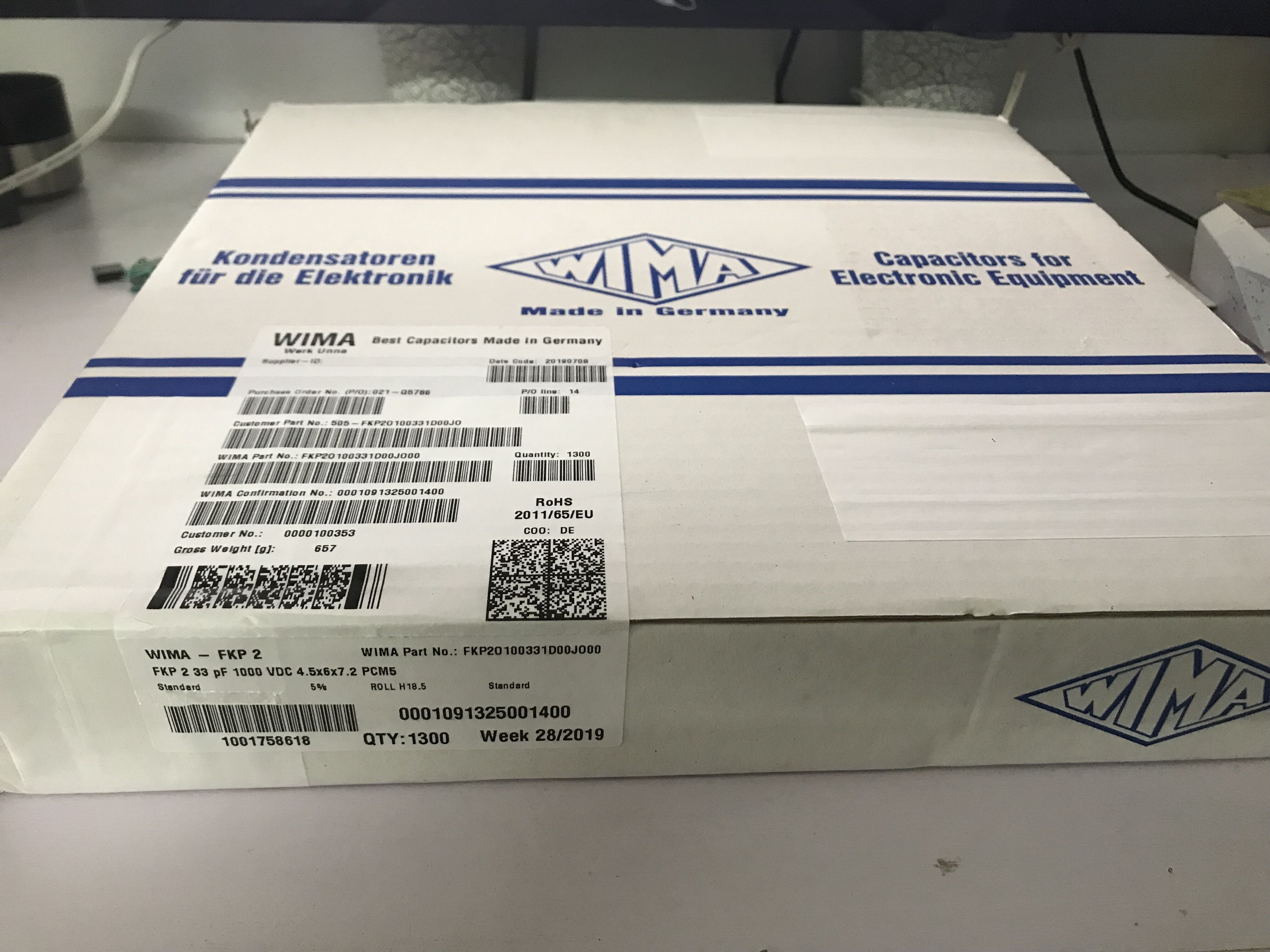 20PCS WIMA FKP2 Capacitor - 33pF 1000V 1kV PCM5 Audio 5mm Pitch