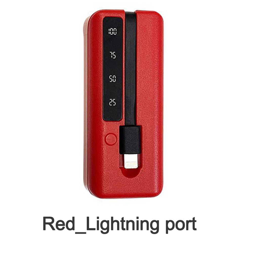1*18650/18700/20700/21700 Lithium Battery Power Bank Case Type-C USB Charger Outer Case Plastic Shell with LCD Display and Cable: PURPLE