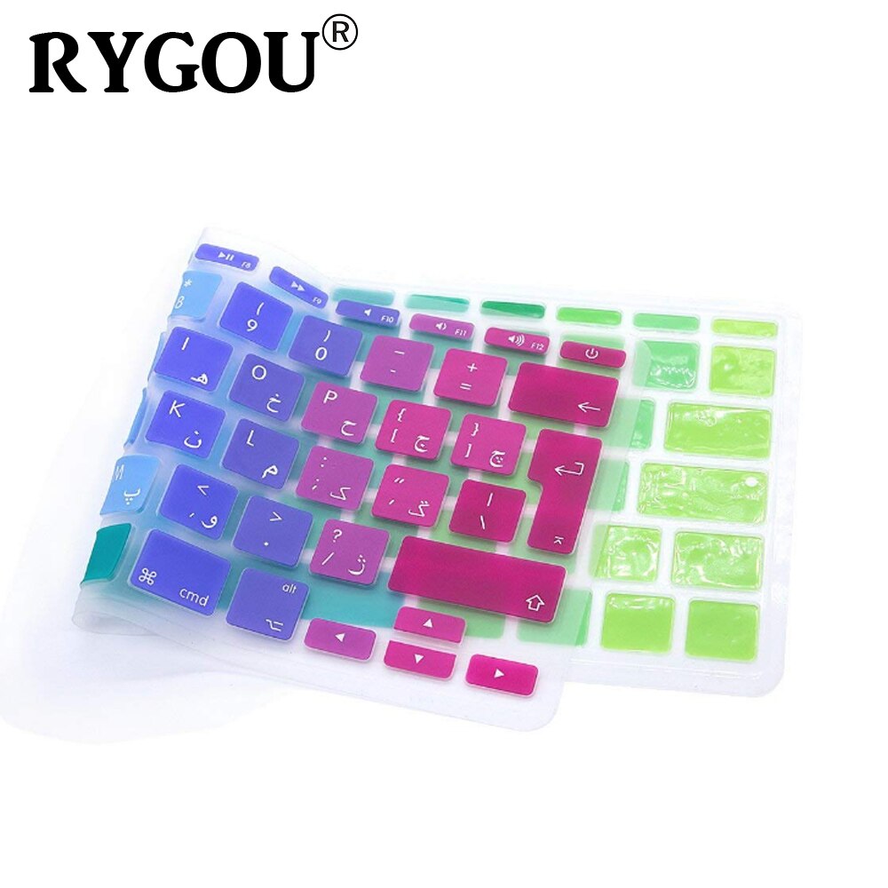 Arabic & English ISO European Layout Silicone Keyboard Cover for MacBook Air 11.6 Inch Macbook 11 A1370 A1465 Keyboard Film