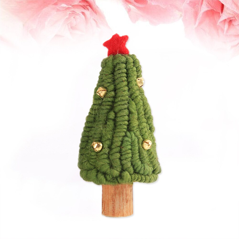 Tabletop Wool Felt Christmas Tree with Tinkle Bells Xmas Desktop Craft Decor Party Ornaments for Children Home Sto