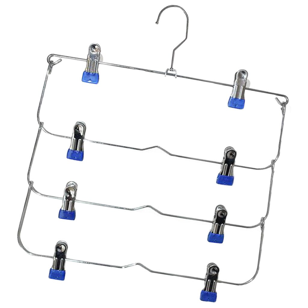 4 Tier Rok Hangers Broek Hangers Closet Organizer Metalen Vouwen Ruimtebesparende Hangers Thuis Kleding Opslag Vouwen Rok Hanger