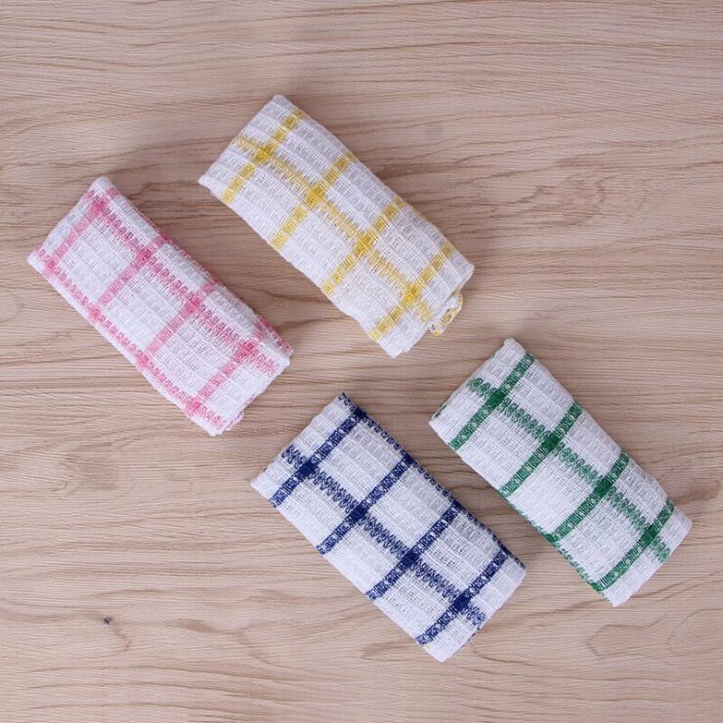 4 stk/pakning 4 designs viskestykker køkkenservietter fad service rengøringsklud superabsorberende 30 x 30cm 11.8 " x11.8 ": Design 2