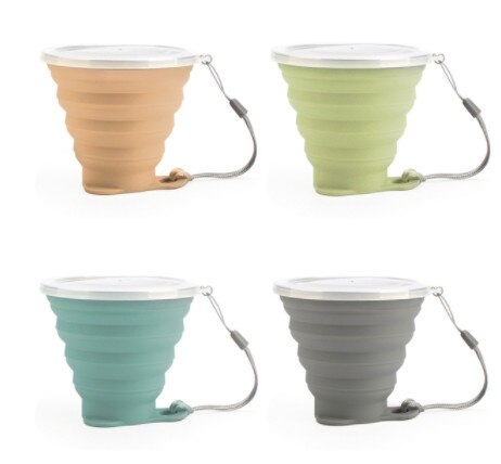 270Ml tazza da acqua pieghevole in Silicone per esterni tazza telescopica creativa portatile ultrasottile Mini tazze da caffè da viaggio a scomparsa: combination 02