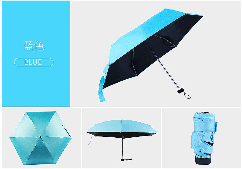 portable men's umbrella mini pocket umbrella UV protection rain folding ladies small automatic umbrella shopping: as picture2