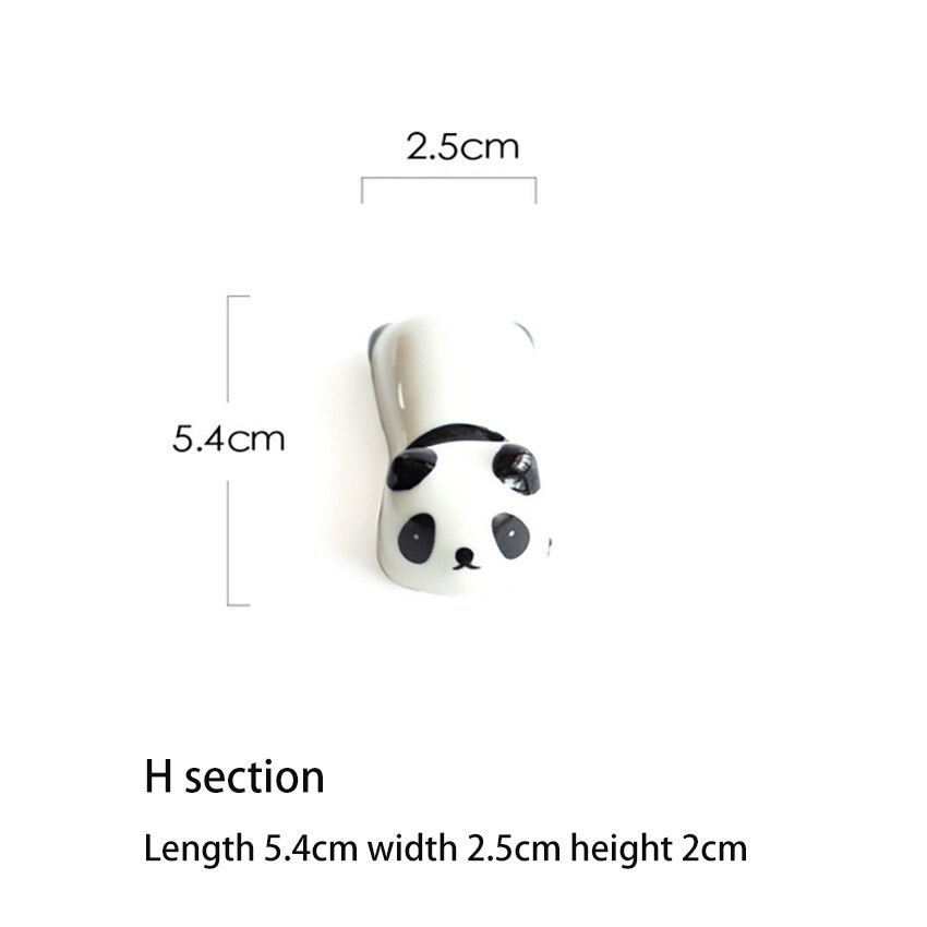 1 stuk schattige cartoon panda eetstokjeshouder keramische eetstokjesstandaard keuken servies voor eetkamer thuis: H