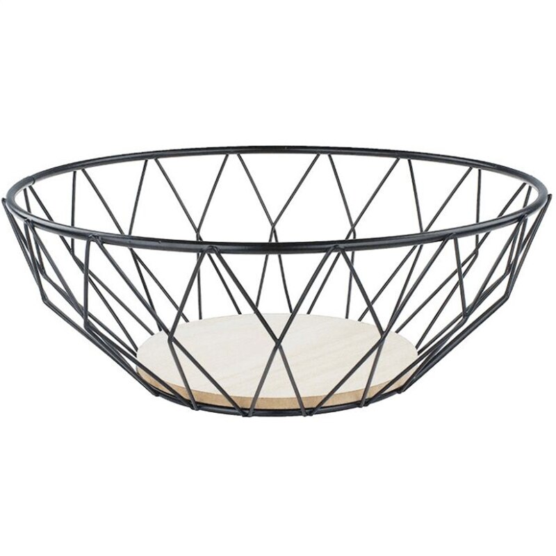 Fruit Basket Bowl Metal Wire Container Kitchen Vegetable Storage Holder 37MF
