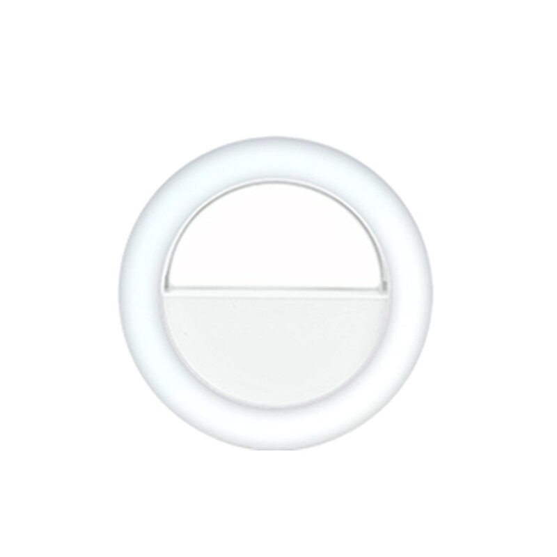 Universele Selfie Lamp Mobiele Telefoon Lens Draagbare Rgb Flash Ring 36 Leds Lichtgevende Ring Clip Light Voor Iphone 8 7 6 Plus Samsung: WHITE