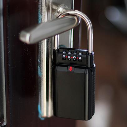 Storage Lock Box, 4-Digit Combination Lock Box, Wall Mounted Lock Box, Resettable Code