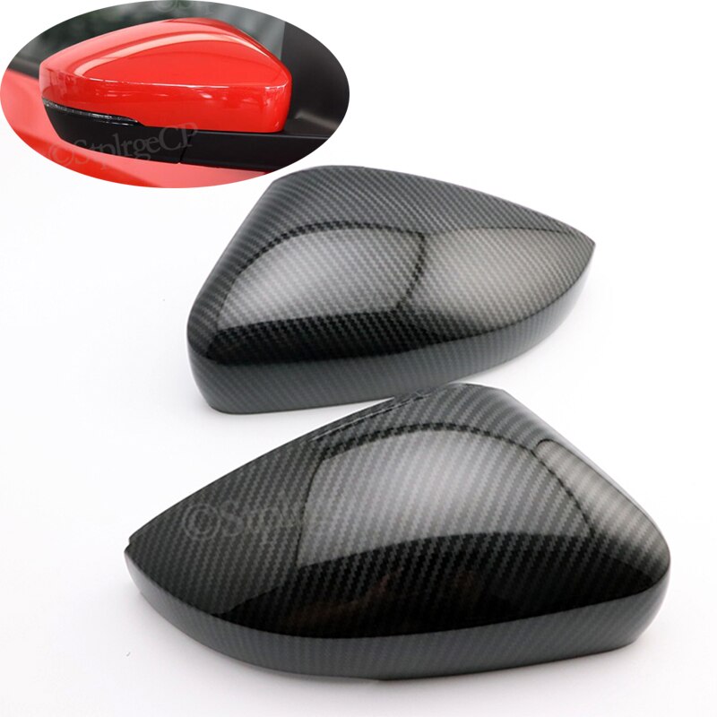 Side Mirror Cover caps For Volkswagen Polo MK5 6R 6C (Carbon look) Door wing replacement: Default Title