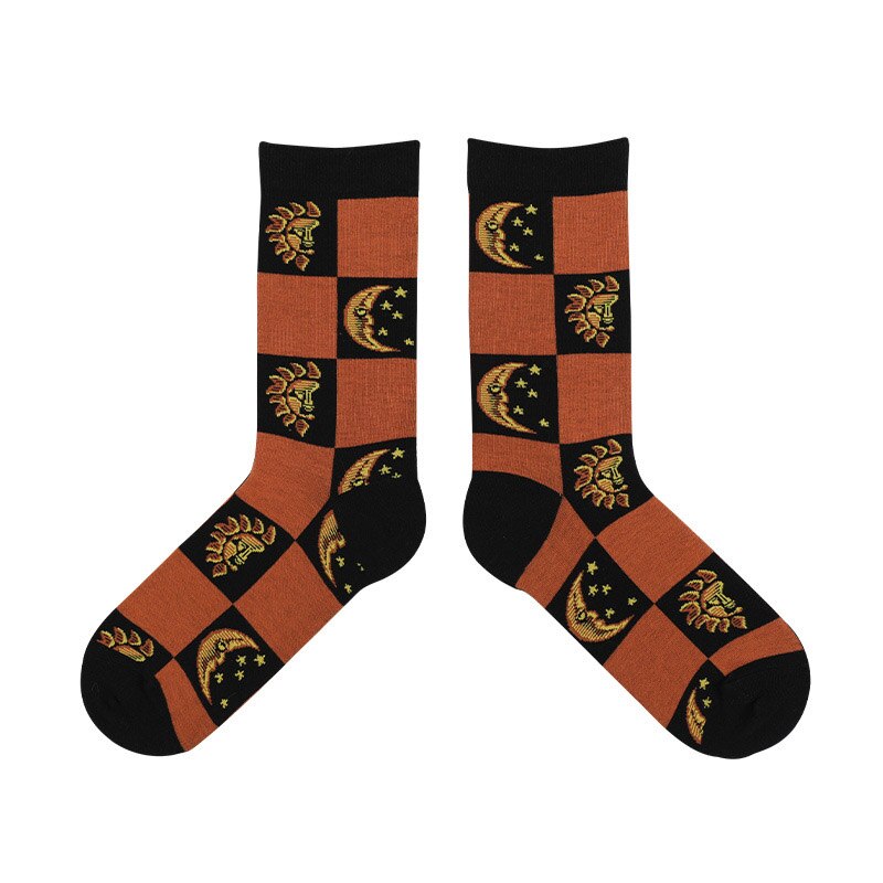 Konstprodukt harajuku love peace tecknad par strumpor hip hop trend andas halkskydd glada strumpor: 5