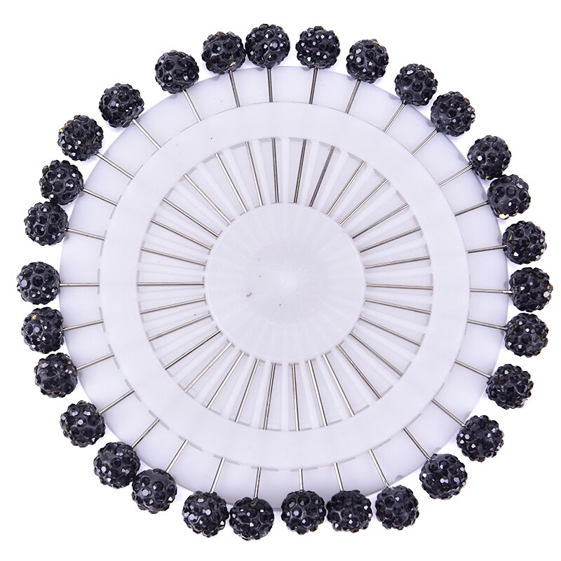 30 sztuk muzułmańnarty hidżab przypinki robić chusty kryształ piłka broszka Szpilka moda klips na szalik ślubne Szpilka dla kobiet kryształowa kula broszka