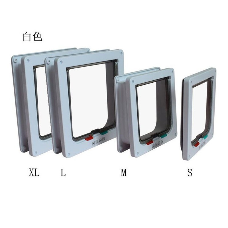 Pet Dog Door Safe Ferromagnetic Wall Entry Locking Automatically Close Pet Dog Cat Door Pet Supplies Flap Door Pet Door WF