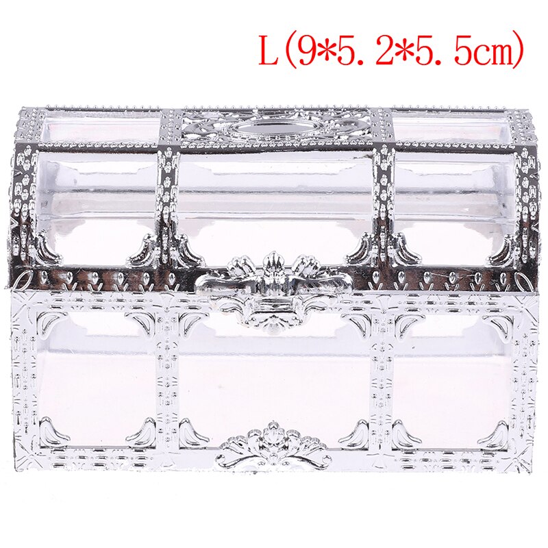 Boîte à bijoux, trésor du bibelot de l'organisateur Transparent Mini coffre de rangement pour la maison, objets de collection, maquillage de bureau en bonbons boîte à bijoux Pirate: LSV