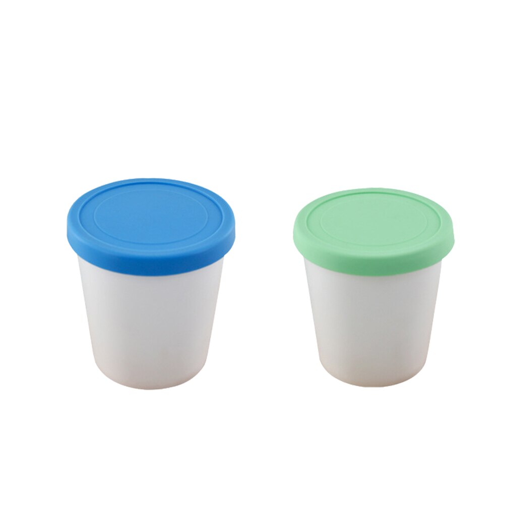 2pcs Ice Cream Freezer Storage Container Round Dessert Cups Ice Cream Holders: Default Title