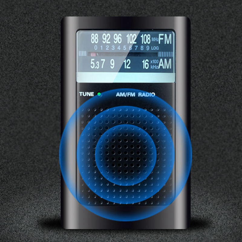 Antenna Digital Radio Portable AM/FM Radio With Monitor Headphone Jack Volume Adjustable For Home Outdoor Use