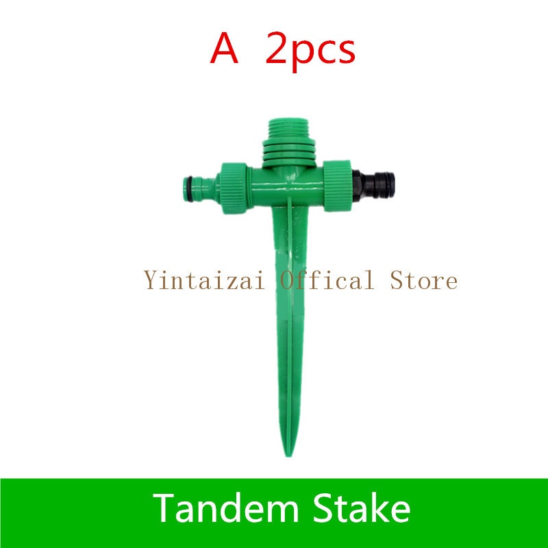 1/2"Female 3/4"Male Plastic Tandem Stake For Impact Sprinkler Hose End Fittings Irrigation Garden Watering Sprayer Fittings: A   2pcs