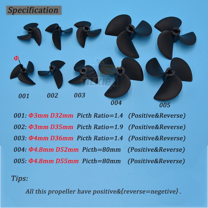 Rc Boat Propeller 3 blades Nylon Propellers For 3mm/4mm/4.8mm Shaft Rc Boat 3 Blade Plastic Paddles