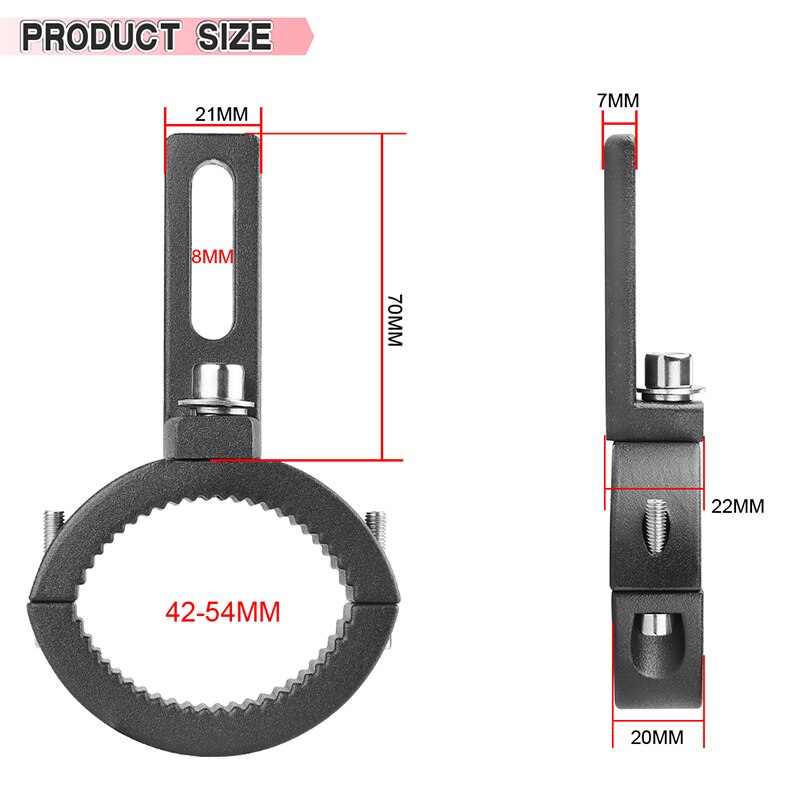 Soporte de abrazadera para faros de motocicleta, lámpara de horquilla de tubo CNC, montaje de parachoques, soporte de montaje ajustable, 42mm-54mm