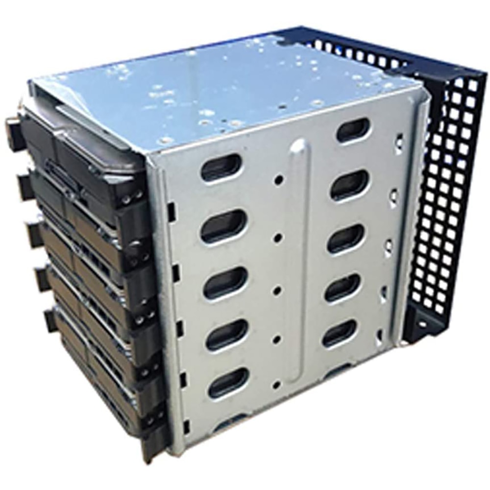 5,25 pulgadas a 5X3,5 "SATA SAS HDD Cage Rack caja de disco duro con ventilador bandeja de disco duro adaptador Caddy