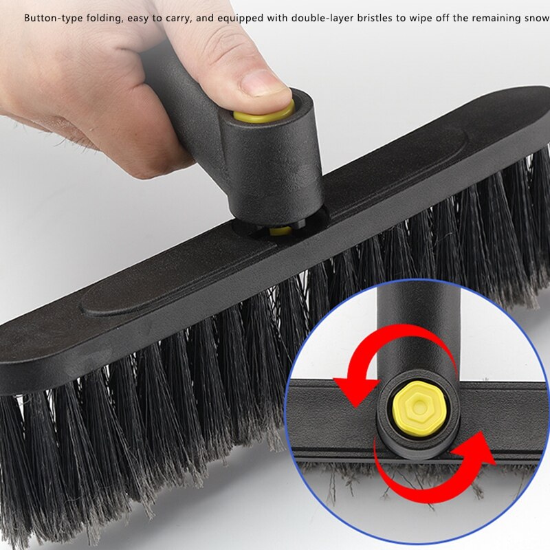35Inch Uitschuifbare Auto Sneeuw Borstel Met Zuigmond En Ijskrabber Tool Shove Voor Auto Suv Truck Voorruit