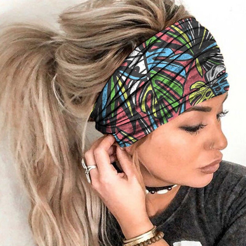 Tulband Hoofdband Zweet Band Elastische Sport Haarbanden Head Band Yoga Hoofdbanden Hoofddeksels Headwrap