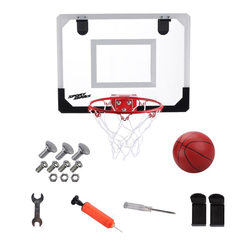 N0HA Basketball Hoop Indoor, Wall Mounted Basketball Hoop Set, Basketball Set Over Door Balls Mini Basketball Hoop for Kids