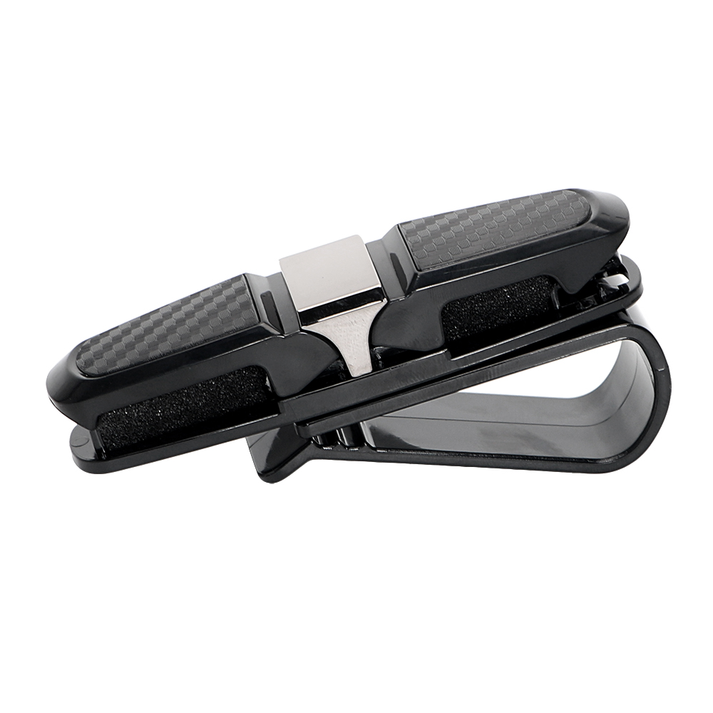 Yosolo briller clips billet kort klemme abs sort bil briller etuier bærbar bil solskærm solbriller holder fastgørelse cip