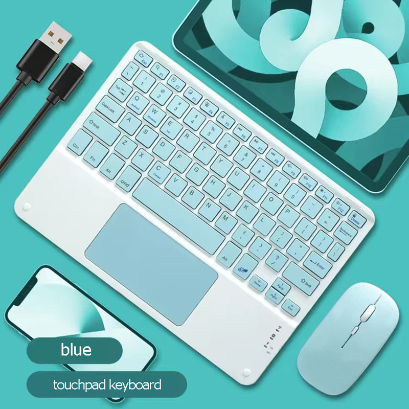 Oplaadbare Touchpad Toetsenbord 10 Inch Draadloze Draagbare Keypads Voor Ipad Tablet Telefoon Pc Magneet Bluetooth Toetsenbord Met Muis: CAMEL