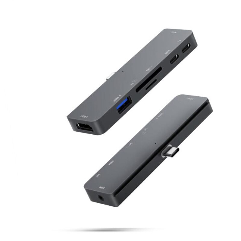 Station d&#39;accueil enfichable Usb 3.1 Type C, adaptateur Hub Compatible avec Macbook Pro Ipad Pro, Port PD HDMI