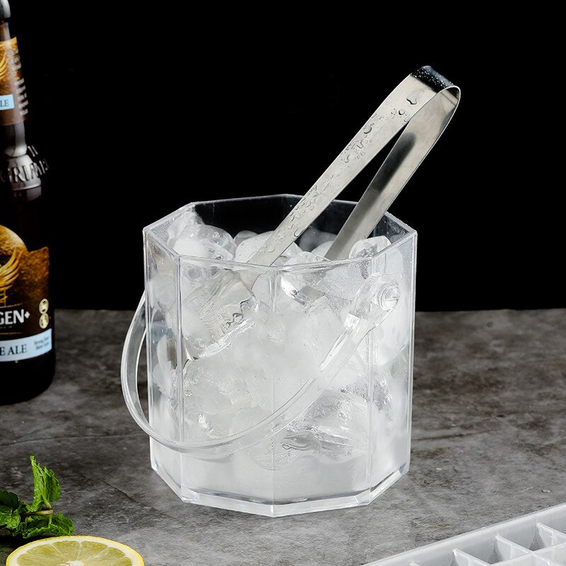 Acrylic Ice Bucket Bar KTV Plastic Ice Bucket Transparent Diamond Ice Bucket Champagne Bucket Beer Bucket