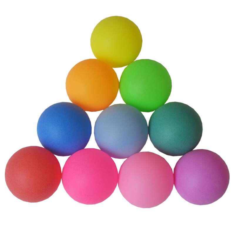 10 stk farvede ping pong bolde 40mm 2.4g underholdning bordtennis bolde blandede farver til lotteri spil og aktivitet kattelegetøj