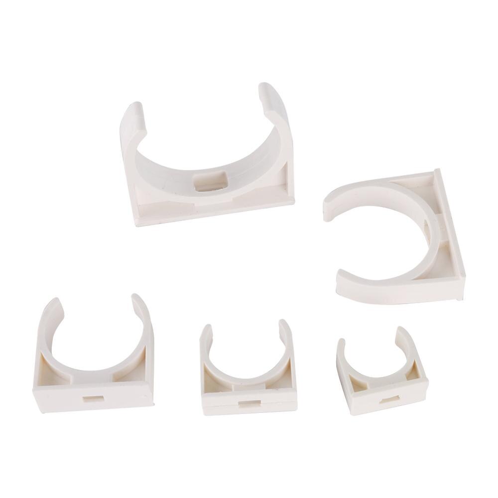 Water Pipe Fixing Clip 20/25/32/40/50mm PVC Pipe Clamps Water Pipe Support Garden Irrigation Tube Bracket Pipe Fittings 10 Pcs