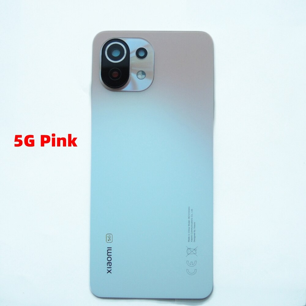 Original för xiaomi  mi 11 lite 5g ne baklucka  mi11 lite med kamera glas lins bakre batteri glasdörr hölje fodral delar