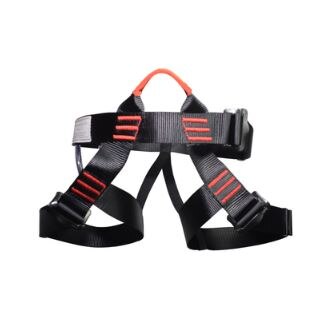 Harnais d'escalade demi-corps pour adulte, rappel extérieur, siège de sécurité, ceinture de poitrine, camping, randonnée: Harnais noir