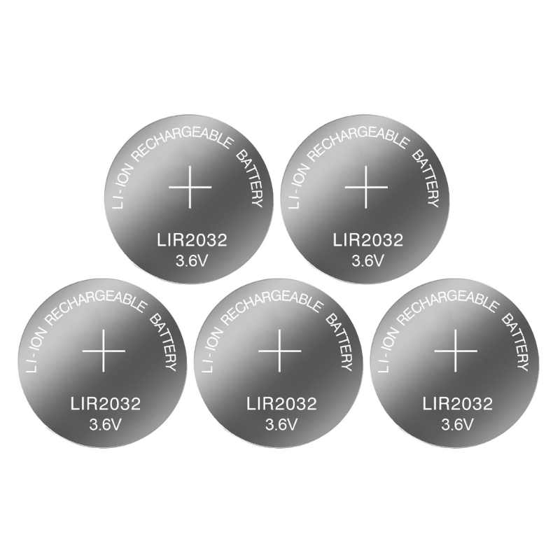 Praktisch wiederaufladbare Batterien LIR2032 LIR 2032 3,6 V 40 mAh Knopfzelle: WHITE